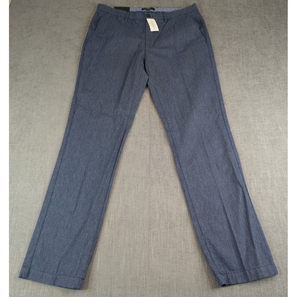 NWT Banana Republic Pants Mens 33x34 Blue Chino Kentfield Slim Fit Cotton Casual - Picture 2 of 11